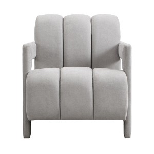 Airsurfer 26.3'' Modern Minimalist Leisure Armchair with L-Shaped Armrests, Upholstered Polyester Fabric Accent Chair for Living Room - 1 of 4
