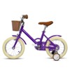 DSVIMOY Kids'Bike Girls Bike, Child Bicycles with Removable Training Wheels Baby Toys, Purple - 2 of 4