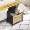 [Multi-Functional Storage Bench] Modern Rattan Storage Bench,Lift Top Storage Box,Storage Bench with Seating for Bedroom, Living Room,Entryway - 4 of 4
