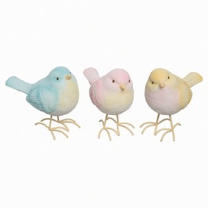 Transpac Large Resin Pastel Bird Set of 3 Spring Home Decorations - 1 of 1