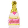 Sparkle and Bash 3-Pack Mini Pink Champagne Bottle Pinatas for Bachelorette Party Decorations 8 x 3.25 in - 4 of 4