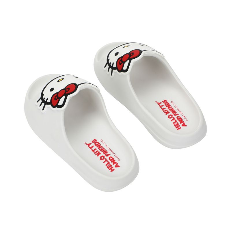 Hello Kitty & Friends Hello Kitty Character Straps Men's White Slide Sandals, 2 of 7