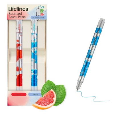 Lifelines Scented Lava Pen Set 2pk Blue/Red