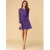 INSPIRE CHIC Women's Choker V Neck Vintage Flared Gilding Metallic Shiny Star A-Line Dress - 4 of 4