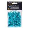 John Bead Flat Round Plastic Loose Sequins Hologram with Hole Craft Embellishments Peacock Blue 6mm 1600 Pieces - 4 of 4