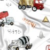 Sweet Jojo Designs Boy Satin Fitted Crib Sheet Construction Truck Red Blue and Grey - 2 of 4
