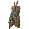LA LEELA Women's Summer Beachwear Sarong Bikini Wraps Swim Cover Up Skirt Wrap Swimwear Swimsuit Beach Coverups for Women One Size Plus Multi,Leaf - 3 of 4