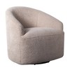 CAVINAS Polyester Barrel Swivel Accent Chair with Mid-Height Curved Back,Upholstered Swivel Living Room Chairs,Reading Chairs for Living Room - 2 of 4