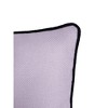 8"x16" Upward Dog Yoga Velvet Lumbar Throw Pillow Lavender - Edie@Home - 3 of 4