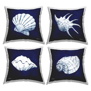 Stupell Industries Navy Blue Varied Seashells Aquatic Animals - 1 of 3