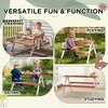 Aghana Digitals Kids Wooden Picnic Table & Bench Set, Weatherproof Outdoor Furniture with 220 lbs - 4 of 4