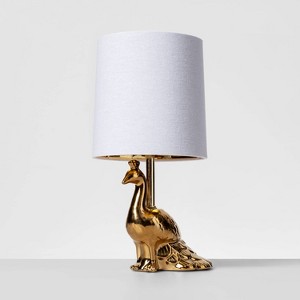 Brass Peacock Table Lamp Gold (Includes Energy Efficient Light Bulb) - Opalhouse