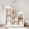 Garvee Toy Storage Organizer 7-Cubby Kids Bookshelf White Bookcase Toddlers Playhouse Cabinet Shelf for Boys Girls for Playroom, Nursery, Kids Room - 4 of 4