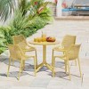 WestinTrends Playa 31.5" Round Plastic Outdoor Patio Dining Table for 4 - 2 of 4