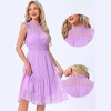 Allegra K Women's Sleeveless Smocked Waist Gilding Metallic Stars Chiffon Party Dress - 2 of 4