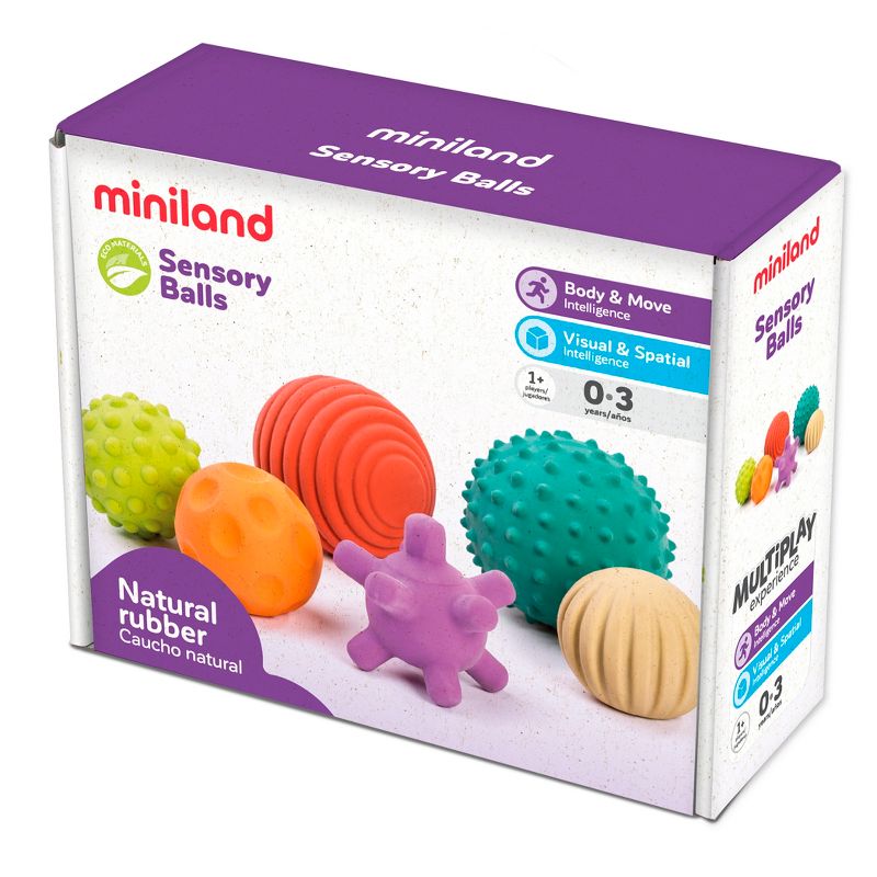 Miniland Educational Sensory Balls, Set of 6, 1 of 4