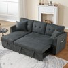 L-Shaped Sectional Sofas Reversible Sectional Sofa Bed with Pull-Out Sleeper, Storage Chaise, and Built-in USB Type-C Port - 3 of 4
