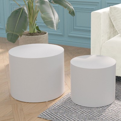NicBex End Tables Living Room Set of 2, MDF Side Table with Oak Veneer for Living Room, Office, Bedroom, Oak