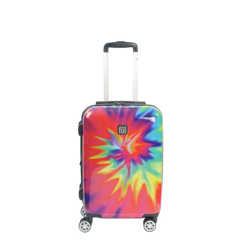 FUL Tie-dye Swirl 20 Inch Expandable Spinner Rolling Luggage Suitcase, ABS Hard Case, Upright, Tie-dye, 2 of 6