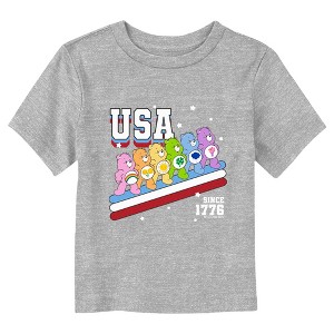 Care Bears Fourth of July USA 1776 Rainbow T-Shirt - 1 of 3