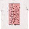 Sonic The Hedgehog Shadow Line Art Youth Girl's White Crew Neck Short Sleeve T-shirt - 2 of 3