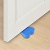 Unique Bargains Door Stop Heart-Shaped Door Stopper PU Rubber Bluish 3.78"x3.03"x1.1" 1 Pc - 2 of 4