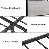 Bed Frame with Headboard, Platform Bed Frame with Heavy Duty Metal Slat Support, Noise Free Design, Easy to Assemble, Brown - 3 of 3