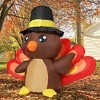 Paaaawaters 4FT Thanksgiving Decorations Inflatables Turkey Baby Blow Up Yard Decoration with Built-in LEDs for Outdoor Garden - 2 of 4