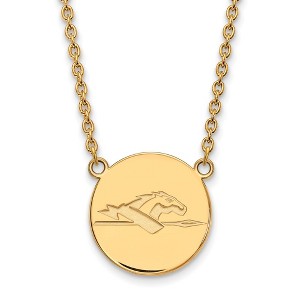Black Bow Jewelry 14k Yellow Gold Plated Sterling Silver Longwood Lancers NCAA Necklace 18 Inch - 1 of 4