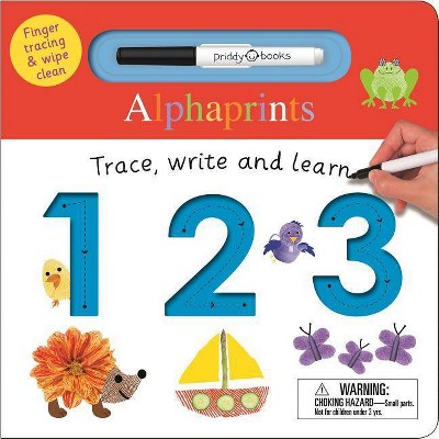 Alphaprints: Trace, Write, and Learn 123 - by  Roger Priddy (Board Book)