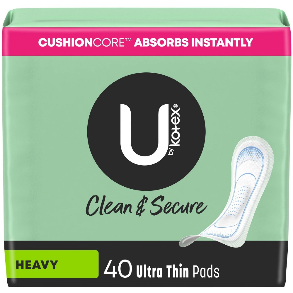 UPC 036000030501 product image for U by Kotex Clean & Secure Heavy Ultra-Thin Feminine Fragrance Free Pads - Unscen | upcitemdb.com