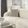 Mina Victory Luminescence Beaded Vert Stripes 20" x 20" Pewter Indoor Throw Pillow - 3 of 4
