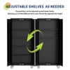 Storage Metal Cabinet 71" with Doors and 4 Shelves Adjustable Adjustable Feet and Lock Tall Storage Cabinet - 4 of 4