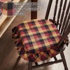 Heritage Farms Primitive Check Ruffled Chair Pad 16.5x18  VHC Brands - 3 of 4