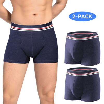CARER 2pk Washable Mens Incontinence Underwear Reusable Leakproof Boxer Briefs with Mild Absorbency