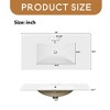 36" Gray Modern Bathroom Vanity with Ceramic Sink, Soft Close Doors, 4 Drawers for Storage - 4 of 4