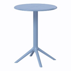 WestinTrends Playa 23.5" Outdoor Polypropylene Resin Round Patio Bistro Dining Table for 2 - 1 of 4
