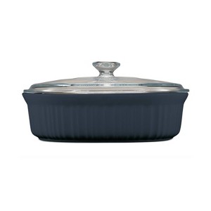CorningWare French Colors 2.5qt Oval Ceramic Baking Dish - Navy: Dishwasher-Safe Casserole, 1 Year Warranty - 1 of 4