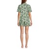 Lands' End Women Linen 2 Piece Pajama Set - Short Sleeve Top and Shorts - 2 of 3