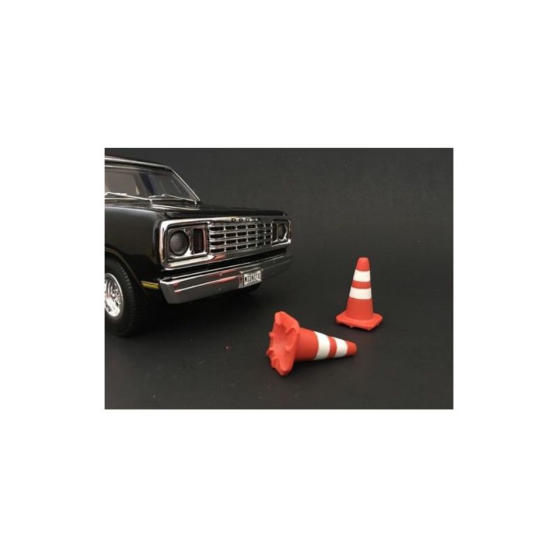 Traffic Cones Set of 4 Accessory For 1:24 Models by American Diorama, 1 of 4