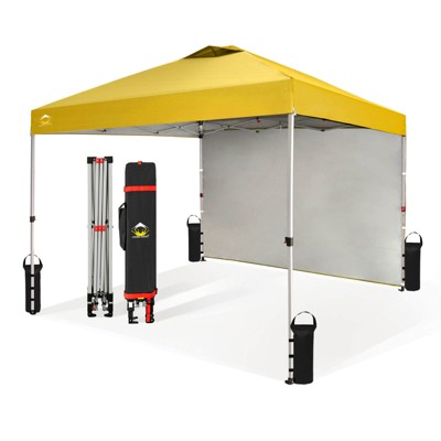 10x10 Recreational Centerlok Canopy & 1 Sidewall - Sto 'N Go, Silver Coated, 150D - RM100H-S1
