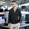 Campus Sutra Men Men's Midnight Black Embossed Graph Check Shirt - 2 of 3