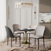 LeisureMod Verve 5-Piece Dining Set - 36" Round MDF Top Table, 4 Leather Dining Side Chairs - 2 of 4