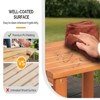 Karl Home|Fir Wood Teak Color Outdoor Wood Side Table - 4 of 4