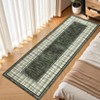 Modern Area Rug Ultra-Soft Throw Rugs Contemporary Plaid Accent Carpet Non-Shedding Bordered Floor Cover Foldable Thin Indoor Mat for Bedroom - 4 of 4