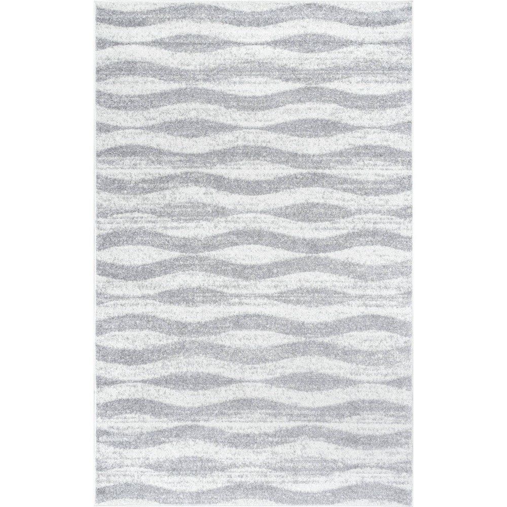 2'5inx9'5in Runner Sterling Gray Solid Loomed - nuLOOM