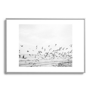 raisazwart Seagulls Coastal 13"x19" Silver Metal Framed Art Print - Deny Designs - 1 of 4