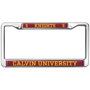 Calvin University Mascot Full Size Standard License Plate Metal Frame - 1 of 4