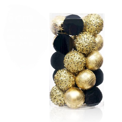 2.36 Inch 25pcs Shatterproof PVC Christmas Balls - Bulk Tree Filler Ornaments, Holiday Decor Essential