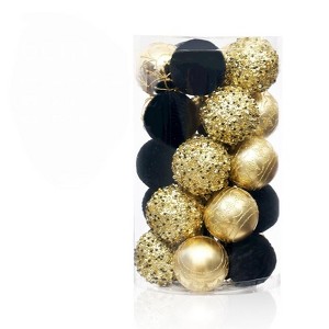 2.36 Inch 25pcs Shatterproof PVC Christmas Balls - Bulk Tree Filler Ornaments, Holiday Decor Essential - 1 of 4